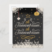 ドイツのクリスマス・ホリデー・グリーティング・カード シーズンポストカード (正面/裏面)