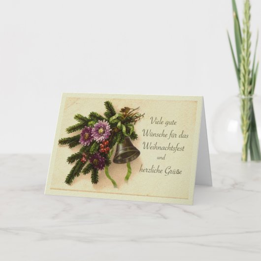 ドイツのクリスマス、ワイハンチフェストヴィンテージカード シーズンカード (正面)