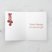 ドイツのクリスマス – 聖ニコラス、ライオン、ラビットカード シーズンカード (内部)