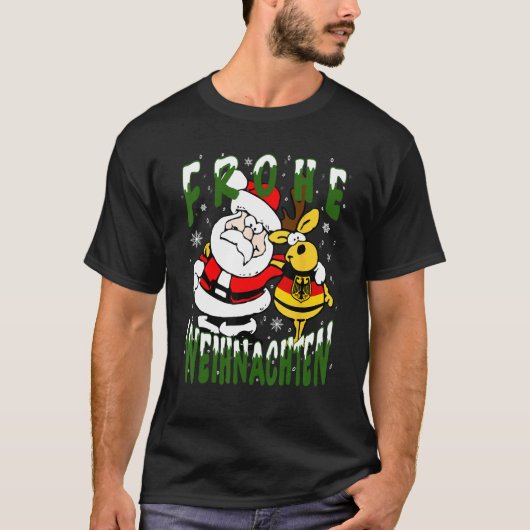 ドイツのクリスマスTシャツGermany Frohe Weihnachen Tシャツ (正面)