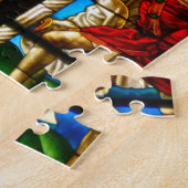 ドイツのケルン大聖堂のステンドグラスの窓 ジグソーパズル (側面)