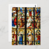 ドイツのケルン大聖堂のステンドグラス窓 ポストカード (正面/裏面)