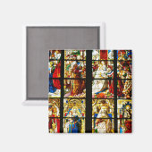 ドイツのケルン大聖堂のステンドグラス窓 マグネット (正面/裏面)