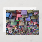 ドイツのケルン橋のロック ポストカード (正面/裏面)