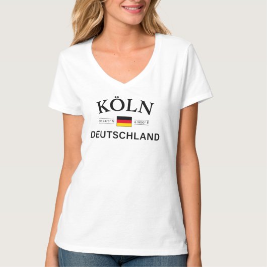 ドイツのコーディネートKoln （ケルン） Tシャツ (正面)