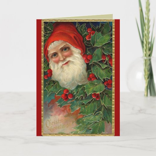 ドイツのサンタクリスマスカード シーズンカード (正面)