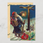 ドイツのサンタクリスマスカード シーズンカード (正面/裏面)