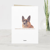 ドイツのシェパードが登場するバレンタイン・デイ・カード シーズンカード (裏面)