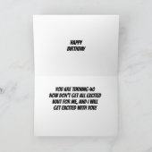 ドイツのシェパードが「HAPPY 40th」と言う カード (内部)