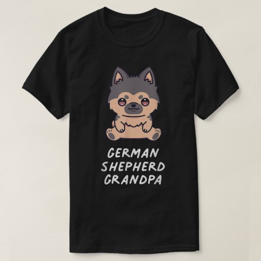 ドイツのシェパードじいちゃんかわいいズアニメドッグ好きな人が所有 Tシャツ (デザイン正面)