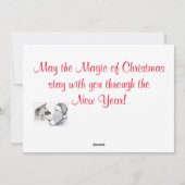 ドイツのシェパードとサンタクロース シーズンカード (裏面)