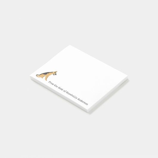 ドイツのシェパードの個人用設定 ポストイット (アングル)