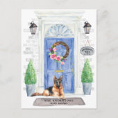 ドイツのシェパードの引っ越し案内はがき ポストカード (正面)