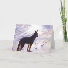 ドイツのシェパードの挨拶状 カード