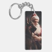 ドイツのシェパードウィズサンタクロースフェスティバルクリスマス キーホルダー (正面左)