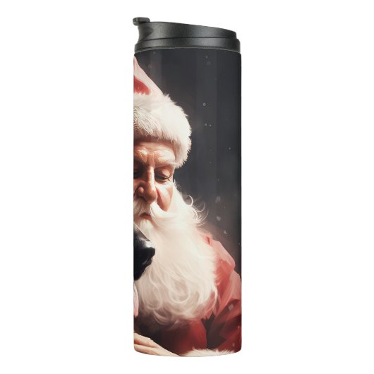 ドイツのシェパードウィズサンタクロースフェスティバルクリスマス タンブラー (回転右)