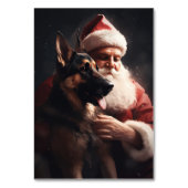 ドイツのシェパードウィズサンタクロースフェスティバルクリスマス テーブルナンバー (裏面)