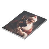 ドイツのシェパードウィズサンタクロースフェスティバルクリスマス ノートパッド (回転)