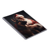 ドイツのシェパードウィズサンタクロースフェスティバルクリスマス ノートブック (右側)