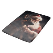 ドイツのシェパードウィズサンタクロースフェスティバルクリスマス バスマット (アングル)