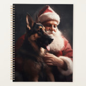 ドイツのシェパードウィズサンタクロースフェスティバルクリスマス プランナー手帳 (正面)