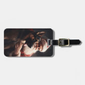 ドイツのシェパードウィズサンタクロースフェスティバルクリスマス ラゲッジタグ (正面横)