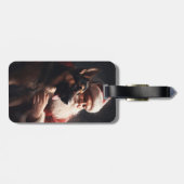 ドイツのシェパードウィズサンタクロースフェスティバルクリスマス ラゲッジタグ (裏面横)