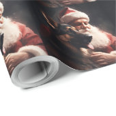 ドイツのシェパードウィズサンタクロースフェスティバルクリスマス ラッピングペーパー (ロールコーナー)