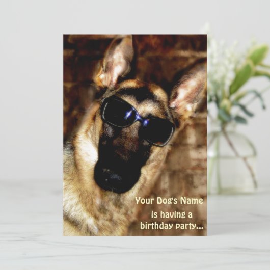 ドイツのシェパードパーティの招待状 招待状 (スタンド正面)