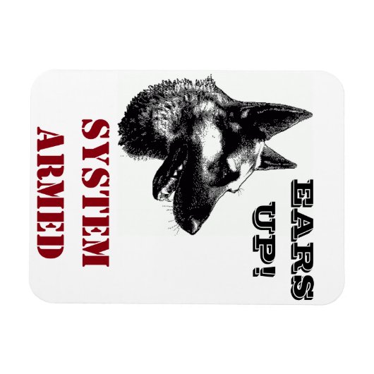 ドイツのシェパードレスキュー中央おもしろいTx磁石3x4 マグネット (横)