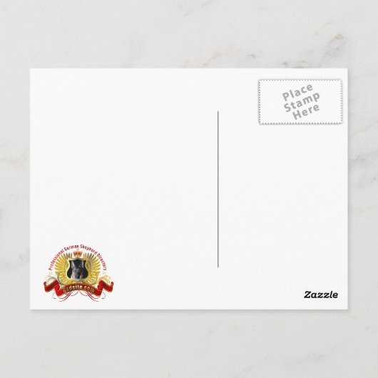 ドイツのシェパード無条件ラブポストカード ポストカード (裏面)