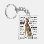 ドイツのシェパード特性キーチェーン キーホルダー (正面左)