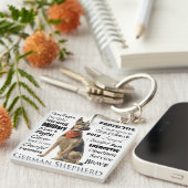 ドイツのシェパード特性キーチェーン キーホルダー (正面右)