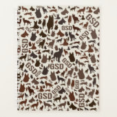 ドイツのシェパード犬のシルエットパターン プランナー手帳 (正面)