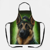 ドイツのシェパード犬の聖パトリックの日服 エプロン (正面)