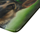 ドイツのシェパード犬の聖パトリックの日服 カッティングボード (角)