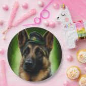 ドイツのシェパード犬の聖パトリックの日服 ペーパープレート (パーティー)