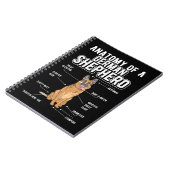 ドイツのシェパード解剖学おもしろい犬 ノートブック (左側)