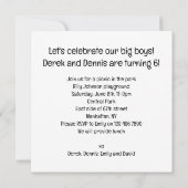 ドイツのシェパード誕生日の招待状、犬の誕生日 招待状 (裏面)