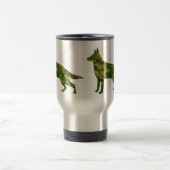 ドイツのシェパード軍の緑の迷彩犬パパ トラベルマグ (中央)