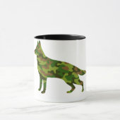 ドイツのシェパード軍の緑の迷彩 マグカップ (中央)