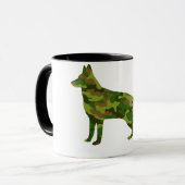 ドイツのシェパード軍の緑の迷彩 マグカップ (正面左)