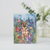 ドイツのシェパード郵便振替 – 葉書 ポストカード (スタンド正面)