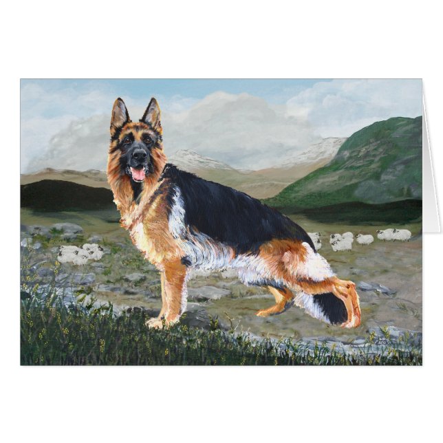 ドイツのシェパード (正面横)