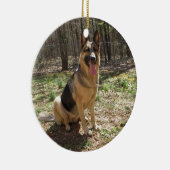 ドイツのシェパード3 セラミックオーナメント (右)