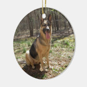 ドイツのシェパード3 セラミックオーナメント (左)