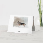 ドイツのシェパード·ウォーターカラー·ハッピーホリデー·シーン シーズンカード (裏面)