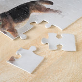 ドイツのシェパード·ウォーターカラー·ハッピーホリデー·シーン ジグソーパズル (側面)