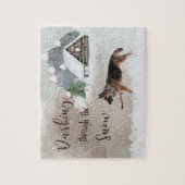 ドイツのシェパード·ウォーターカラー·ハッピーホリデー·シーン ジグソーパズル (縦)