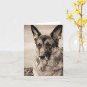 ドイツのシェパード・カード カード (黄色い花)